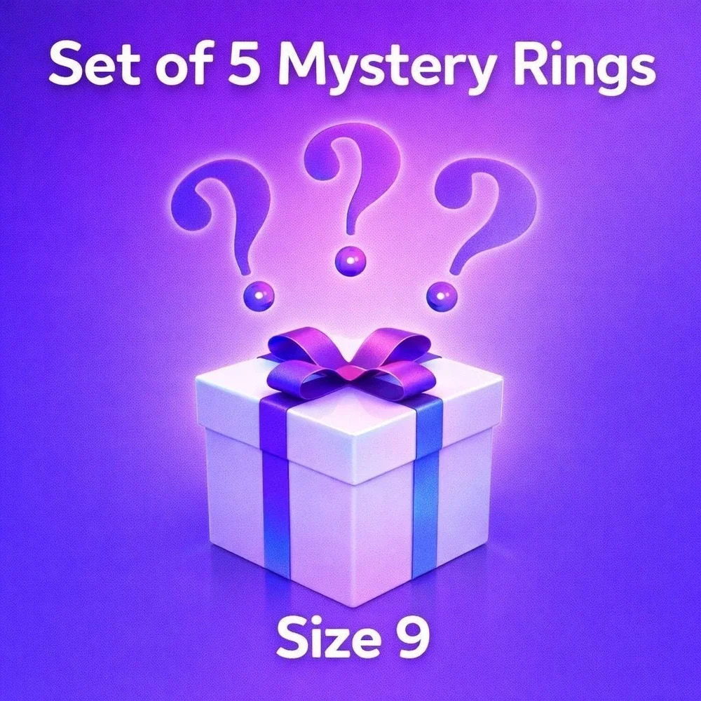 Set of Five Size 9‎ Mystery Rings